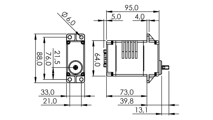 Servo SG33BL-T-12V (DB9 SUB)