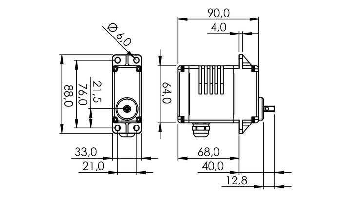 Servo SG33BL-T-24V (Gland Cable w/ IMC26-2007X)